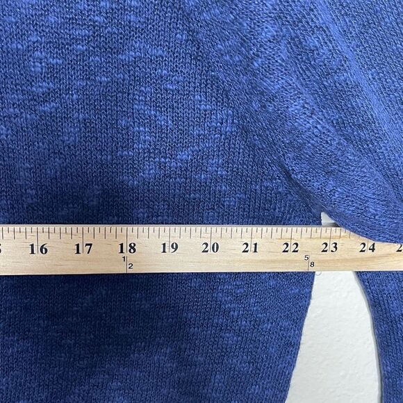 Tincati Milano Pullover Mens Large Blue Crew Neck Sweater linen Bland Casual - Picture 9 of 10